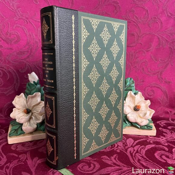 Vintage Book: The Adventures of Huckleberry Finn by Mark Twain, Franklin Library - Picture 1 of 10